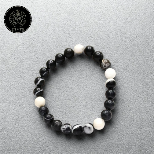 Black White Jasper Bracelet - To Help Leave Bad Habits